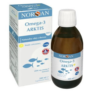 Norsan Omega-3 ARKTIS Tran z naturalnym olejem z dorsza arktycznego 2000 mg - 200 ml