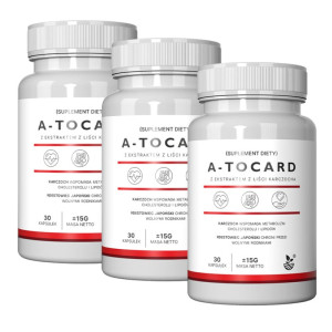 A-tocard - Wspomaga serce i prawidłowy poziom cholesterolu 3 opakowania