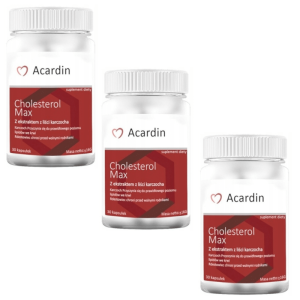 Acardin Cholesterol Max NGS - Wspomaga układ krążenia 3 opakowania