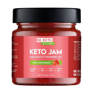 Keto Dżemy od Beketo - Smak bez Kompromisów i Minimalna Ilość Węglowodanów - 200 g Truskawkowy