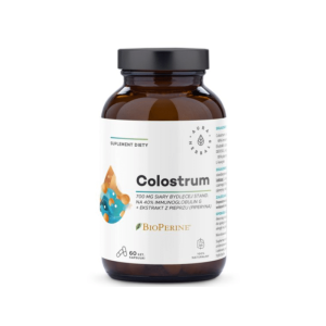 Colostrum 700 mg + BioPerine Aura Herbals - Wspomaga trawienie i wchłanianie składników odżywczych - 60 kapsułek