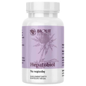 Hepatobiol BIOLIT - Ostropest plamisty i ziele owsa na wątrobę - 190 kapsułek