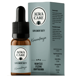 Koncentracja AURA CARE - Naturalne wsparcie dla umysłu i ciała - 15ml, około 300 kropli