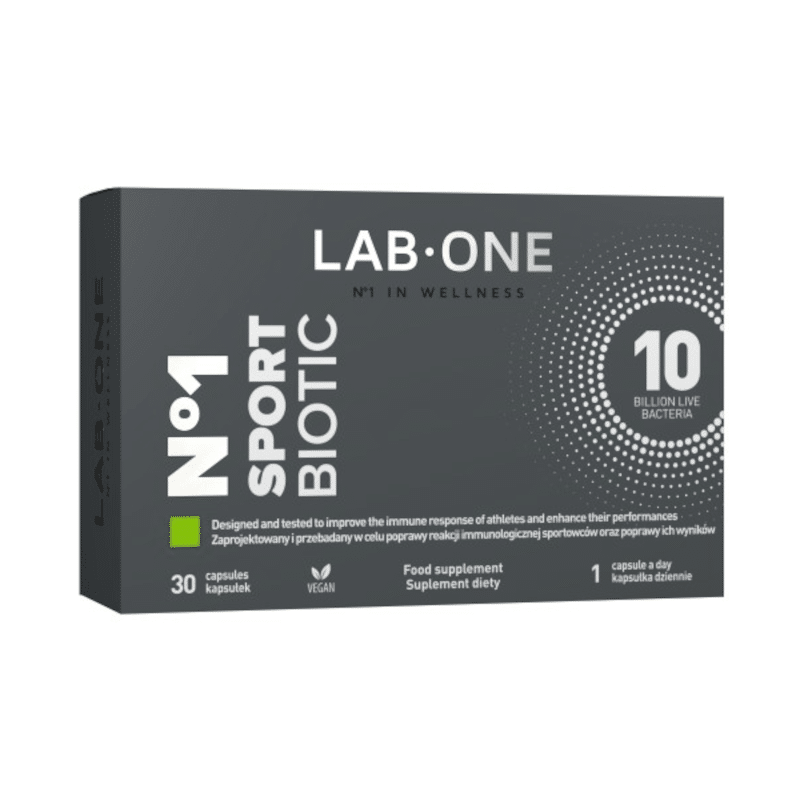 N°1 SportBiotic LAB ONE - 10 miliardów kultur bakterii dla sportowców - 30 kapsułek