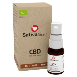 Olejek CBD 5% Sativa Life - Naturalny olejek z konopi siewnych - 12 ml