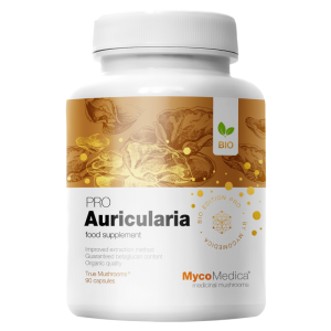 Auricularia PRO 30 % MycoMedica -Uszak bzowy ( uszak gęstowłosy ) - 90 kapsułek