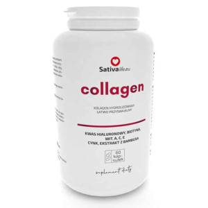 Collagen Sativa Life - Wsparcie dla skóry i ochrona przed oznakami starzenia - 60 kapsułek