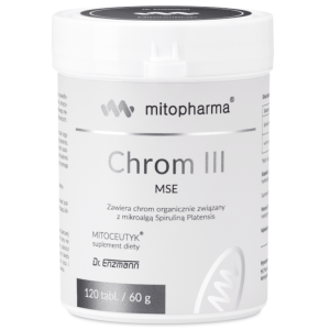 Chrom III MSE Mitopharma - Naturalne wsparcie dla metabolizmu glukozy i energii - 120 tabletek