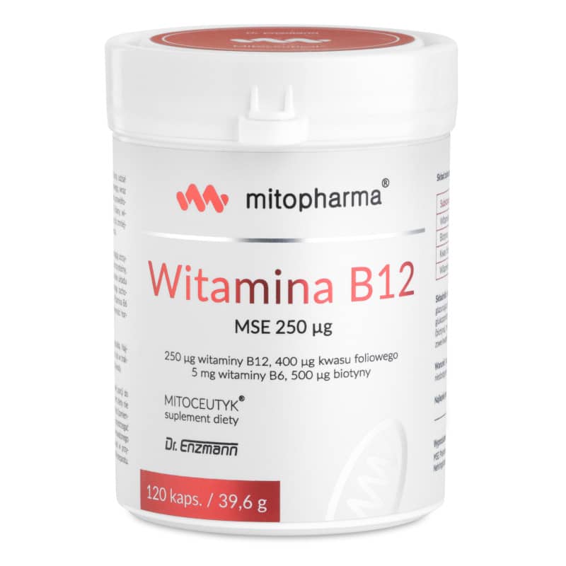 Witamina B12 MSE 250 μg Mitopharma - 120 kapsułek