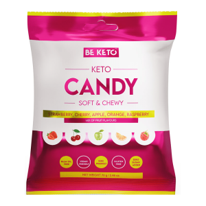 Keto cukierki BeKeto - Tofi, mieszanka owocowa - 70 g Owocowa Mieszanka