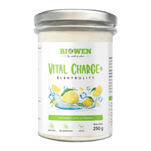 Elektrolity Vital Charge+ Biowen - 250 g o smaku malinowym i cytrynowym Cytrynowy