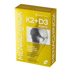 Menachinox K2+D3 FORTE Xenico Pharma - Mocne kości 30 kapsułek