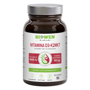 Witamina D3+K2 Biowen - Wsparcie dla zdrowia - 90 kapsułek
