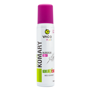Kids Spray na komary Vaco - Ochrona przed kleszcze i meszki dla Dzieci (od 3 roku życia) - 100ml