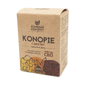 Konopie i grzyby Kombinat Konopny - Wsparcie organizmu - 5 mg CBD - 100 kapsułek