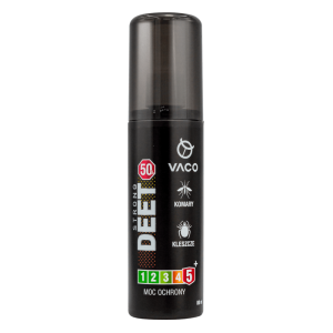 STRONG 50 Vaco - Płyn na kleszcze, komary i meszki DEET 50% Geraniol - 80ml