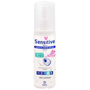 Sensitive Płyn na kleszcze Vaco - Ikardyna 10% (od 6 miesiąca życia) - 80ml