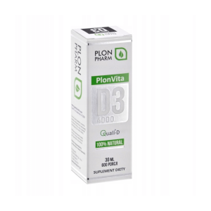 Witamina D3 4000 IU Plon Pharm - Na odporność, zmęczenie i mocne kości - 30 ml