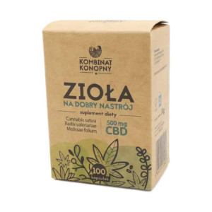 Zioła na dobry nastrój Kombinat Konopny - 5 mg CBD - 100 kapsułek