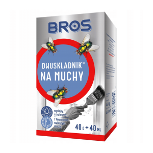 Bros Dwuskładnik – Preparat na muchy z feromonem wabiącym - 40 g + 40 ml