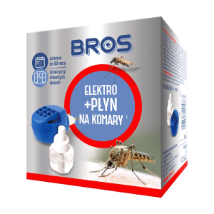 Bros Elektro + płyn na komary - Skuteczna ochrona na 60 spokojnych nocy - 1 sztuka