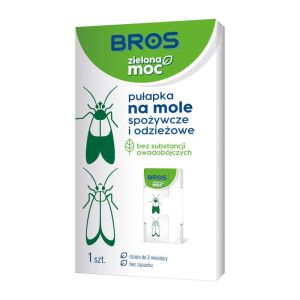 Bros Pułapka na mole spożywcze i odzieżowe Zielona Moc - Naturalna skuteczność bez kompromisów - 1 sztuka