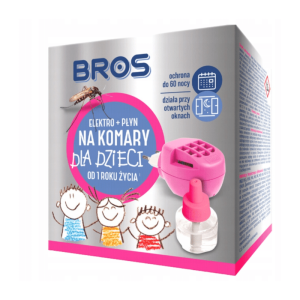 Bros dla dzieci Elektro + płyn na komary - Delikatna ochrona przed komarami już od 1. roku życia - 1 sztuka