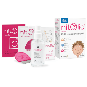 Zestaw do leczenia wszawicy Pipi Nitolic - Usuń wszy i gnidy za jednym razem - 50 ml i 100 ml 100 ml