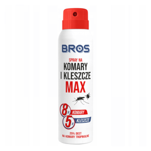 Bros Spray na komary max - Mocna ochrona na każdą wyprawę - 90 ml