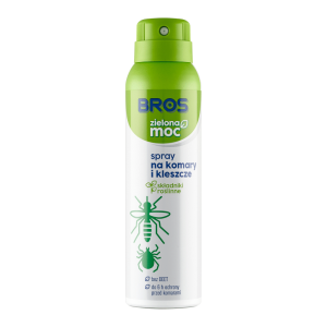Bros Zielona Moc Spray - Pomoc w walce z komarami i kleszczami - 90 ml