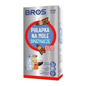 Bros Pułapka na mole spożywcze DUO - Skuteczna ochrona zapasów żywności - 1 szt