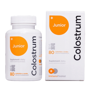 Colostrum Junior z Probiotykiem Colostrum Polska - Na odporność dziecka - 80 cukierków