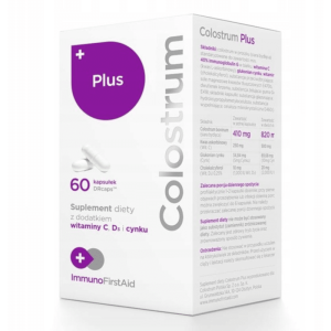 Colostrum Plus Colostrum Polska - Kompleksowe wsparcie odporności z witaminami - 60 kapsułek
