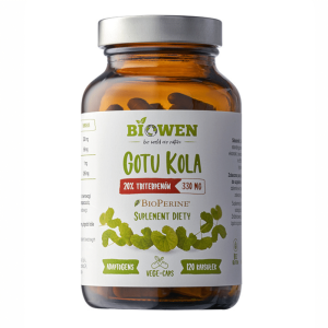 Gotu Kola Biowen - Wąkrotka azjatycka wsparcie dla mózgu i krążenia - 120 kapsułek