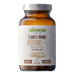 Lion’s Mane Biowen - Soplówka jeżowata wsparcie mózgu i koncentracji - 90 kapsułek