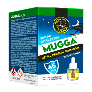 MUGGA Elektro Wkład do kontaktu - Chroni przed komarami - 35 ml 45 nocy bezzapachowy 