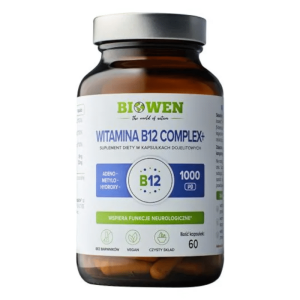 Witamina B12 Complex + Biowen - Wspiera funkcjonowanie układu nerwowego i odpornościowego - 60 kapsułek
