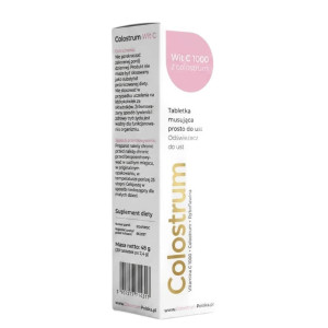 Colostrum Polska Witamina C 1000 z Colostrum - Wsparcie odporności - 20 tabletek musujących