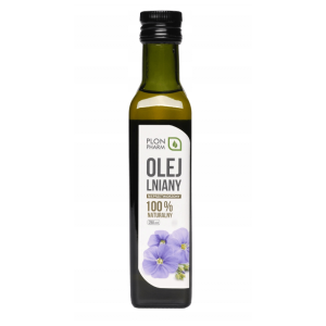 Olej Lniany Plon Pharm – Olej zimnotłoczony Wspiera zdrowie serca, skóry i włosów – 250 ml