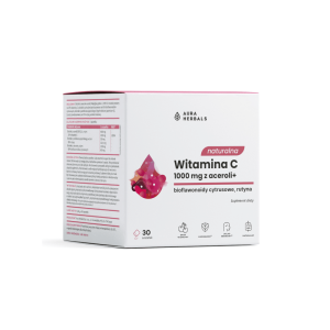 Aura Herbals Witamina C 1000 mg - Wspiera układ odpornościowy i nerwowy - 30 saszetek