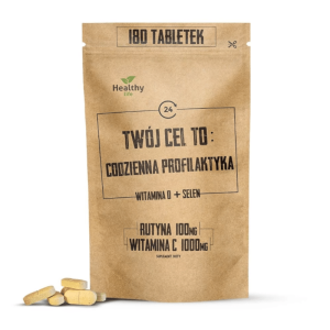 Twój Cel To Rutyna 100 mg Witamina C 1000 mg Witamina D i Selen - Codzienna profilaktyka - 180 tabletek