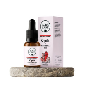 Aura Care Cynk + Witamina B12 - skuteczne wsparcie odporności i energii - 15 ml