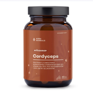 Aura Herbals Mycodrop Cordyceps - wsparcie energii i koncentracji - 60 kapsułek