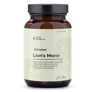 Aura Herbals Mycodrop Lion's Mane - na koncentrację i odporność - 60 kapsułek