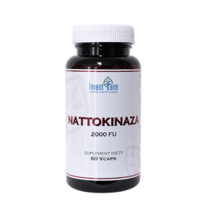 Nattokinaza 2000 FU Invent Farm - Ekstrakt ze sfermentowanej soi dla wsparcia układu sercowo-naczyniowego - 60 kapsułek