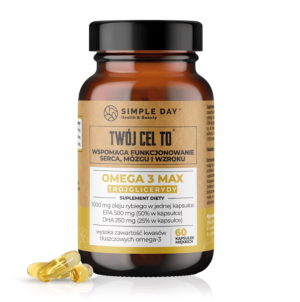 Twój Cel To Omega 3 Max - Wsparcie dla mózgu, serca i codziennej witalności - 60 kapsułek