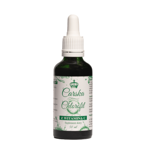 Chlorofil w płynie z witaminą C Carska Chlorofil - naturalny detoks i energia na co dzień - 50 ml