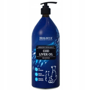 Tran z dorsza dla psa i kota Holista Cod Liver Oil - Dla mocnych kości i zwiększenia odporności 1000 ml