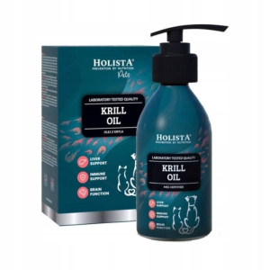 Olej z kryla dla psa i kota Holista Krill Oil - Naturalna moc Omega-3 i astaksantyny 100 ml