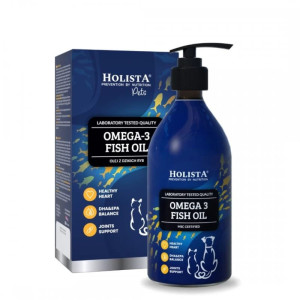 Olej Omega 3 dla psa i kota Holista Omega 3 Fish Oil - Naturalne źródło zdrowia i energii 100 ml